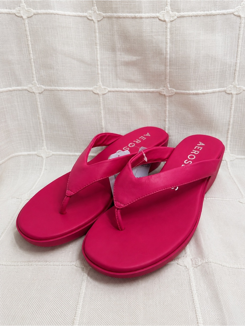 Aerosoles Isha Virtual Pink Wedge Flip Flop Sandals Women’s 10M NWT